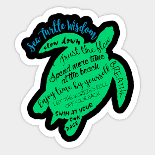 Green Sea Turtle Hawaiian Honu Wisdom Sticker